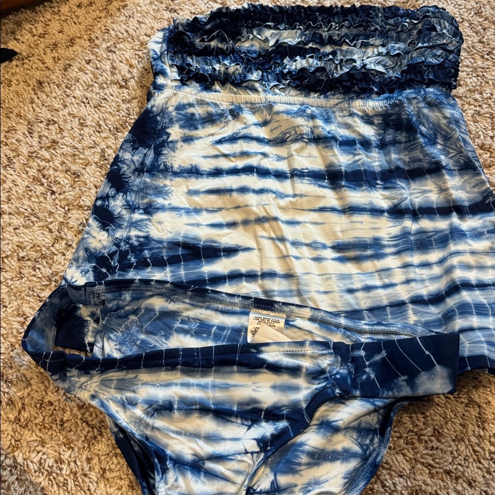 Lucky brand tie dye bikini set
